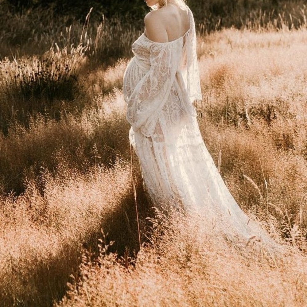 Flowy Lace Sheer Photoshoot dress